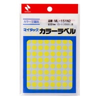 #ニチバン ラベル マイタック・カラーラベル 8㎜径 黄 ML-151N2
