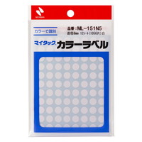 #ニチバン ラベル マイタック・カラーラベル 8㎜径 白 ML-151N5