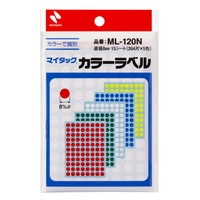 #ニチバン ラベル マイタック・カラーラベル 8㎜径 混色 ML-120N