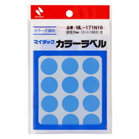 #ニチバン ラベル マイタック・カラーラベル 20㎜径 黄 ML-171N2