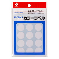 #ニチバン ラベル マイタック・カラーラベル 20㎜径 黒 ML-171N6