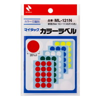 #ニチバン ラベル マイタック・カラーラベル 8㎜径 混色 ML-R120N