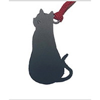 #東洋精密工業 読書関連小物 ブックマーク・後ろ向き猫Ｂ  ブラック CAT-039