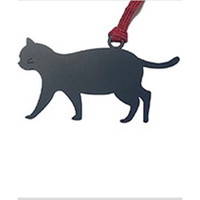 #東洋精密工業 読書関連小物 ブックマーク・散歩猫Ｂ  ブラック CAT-041