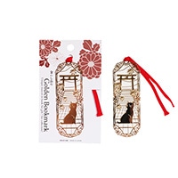 #東洋精密工業 読書関連小物 金のしおり  猫と鳥居 D017