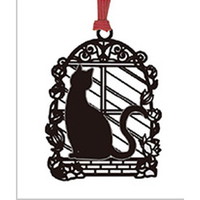 #東洋精密工業 ブックマーク キャットブックマーク　猫と窓B  ブラック CAT021