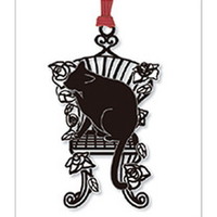 #東洋精密工業 ブックマーク キャットブックマーク　猫と椅子B  ブラック CAT022