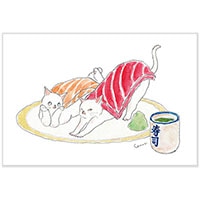 #アクティブコーポレーション レター トコロコムギ和風ポストカード  回転寿司 M02-PPR-190