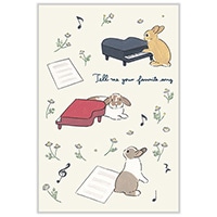 #アクティブコーポレーション カード ポストカード･森山しなこ  音符 M01-PPR-194