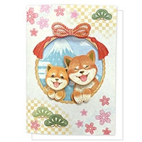 #アクティブコーポレーション レター イヌネコハンドメイドカード  柴犬 M02-GJ-286