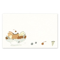 #アクティブコーポレーション ミニメッセージカード トビマツショウイチロウ　ミニメッセージカード  プリンアラモード L03-ANH-113