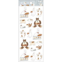 #アクティブコーポレーション シール トビマツショウイチロウ　コットンペーパーシール  人気パン屋の行列 K08-SH-131