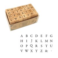 #こどものかお スタンプ プチ文字スタンプセット  大／アルファベット大文字 01234016