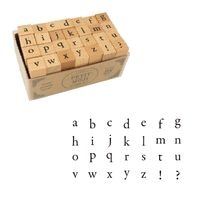 #こどものかお スタンプ プチ文字スタンプセット  大／アルファベット小文字 01234017