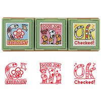 #こどものかお スタンプ ポチッと！先生３組セット  あつまれ！チンアナゴ（英語） 01801003