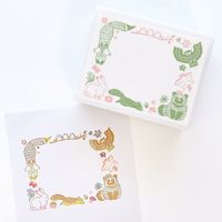 #こどものかお スタンプ ｋｏｎｏｉｒｏ　ｓｔａｍｐ  森の動物 01805005