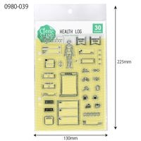 #こどものかお スタンプ クリアスタンプシート  HEALTH LOG 0980-039