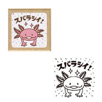 #こどものかお スタンプ もりのはんこやティーチャー  スバラシイ！・ウーパールーパー 01665006