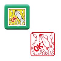 #こどものかお スタンプ もりのティーチャー浸透印  ＯＫ・イカ 01666006