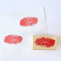 #こどものかお スタンプ おめかしハンコ  色鉛筆のくも 1085-017
