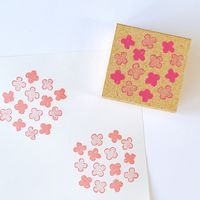 #こどものかお スタンプ おめかしハンコ  花畑 1086-007