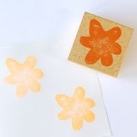#こどものかお スタンプ おめかしハンコ  大きな花 1086-009