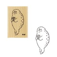 #こどものかお スタンプ アイラブスタンプ  茶呑みアザラシ 1533-074