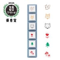 #こどものかお スタンプ ポチッとＰｉｃｋ！  森のなかま 1802-012