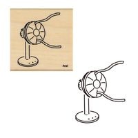 #こどものかお 印章用品 アイラブスタンプ  扇風機 1535-034