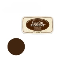 #こどものかお スタンプ台 ステイズオンピグメント  チョコレートブラウン 19916-041