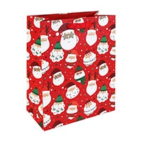 #クオバディス・ジャパン(国内販売のみ） ラッピング用品 クリスマスペーパーバッグ･クールサンタ L レッド cfX-36127-2