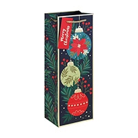 #クオバディス・ジャパン(国内販売のみ） 梱包用品 クリスマスペーパーバッグオーナメントボトル  ネイビー cfX-37442-4