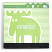 #BSS メモ ＭＯＺ スクエアダイカットメモＤ  グリーン EC032D