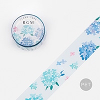#BGM  クリアテープ フラワー  ブルー BMCD004
