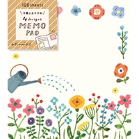 #古川紙工 メモ わたしびより 4designs MEMO PAD お花   LM171