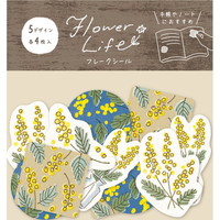 在庫限り_【古川紙工】 Flower Life フレークシール　ミモザ O-2064