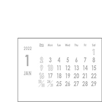 #プリプレスセンター 卓上カレンダー HINOKIスタンド[スモール]  白 PHI00222