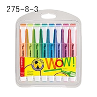 #マークス 蛍光ペン スイングクール/スタビロ  8色セット 275-8-3