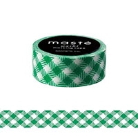 【マークス】 マスキングテープ ベーシック  グリーン チェック   MSTZA01-A
