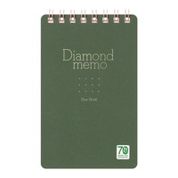 【ミドリ】(国内販売のみ)70周年 数量限定  メモ ダイヤメモ <M> ドット方眼 グリーン 11813006