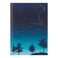 【ミドリ】(国内販売のみ)日記 星空柄  12389
