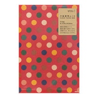 #ミドリ(国内販売のみ) ラッピングバッグ 片面透明袋 M ドット赤  18821