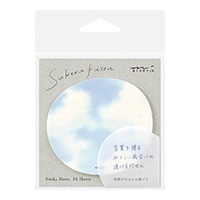 【ミドリ】(国内販売のみ) 付せん紙 透ける   水色空 19070006