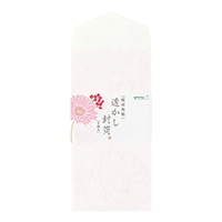【ミドリ】封筒<縦> 透かし和紙 ピンクブーケ柄  20484