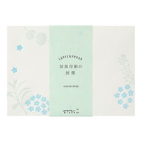 【ミドリ】(国内販売のみ) 封筒 活版  ちらし花柄 20560