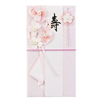 【ミドリ】(国内販売のみ)金封 結婚祝 桜ピンク柄  25144
