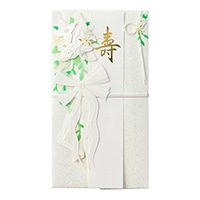【ミドリ】(国内販売のみ)金封 結婚祝 ブーケ 白柄  25145
