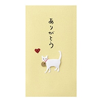 【ミドリ】(国内販売のみ)ぽち袋  ありがとう ネコ柄  25227