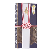 【ミドリ】(国内販売のみ)金封 結婚祝 スリム 菱紋柄  25358