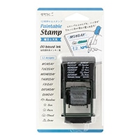 【ミドリ】(国内販売のみ) スタンプ 回転印  曜日と天気柄 35375